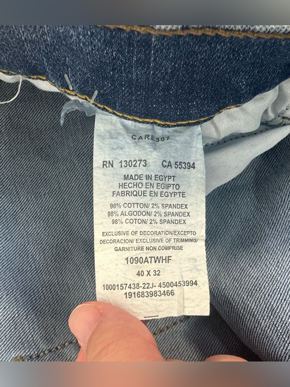Wrangler Athletic Fit Jeans Mens 40x32 Stretch Denim Blue Pants - Picture 6 of 12